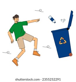 Waste Less Live More Character Illustration