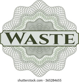 Waste linear rosette