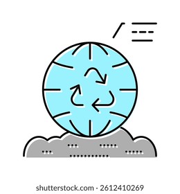 waste management color icon vector. waste management sign. isolated symbol illustration