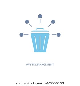 waste management concept line icon. Simple element illustration. waste management concept outline symbol design.