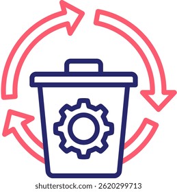 Abfall-Management-Symbol - Vektorgrafik
