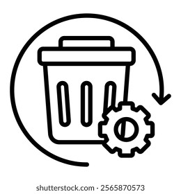 Waste Management Icon Element For Design