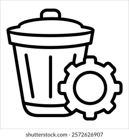 Waste Management Icon Element For Design