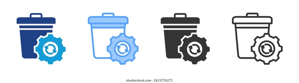 Waste Management icon set multiple style collection