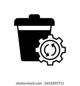 Waste Management  icon in vector. Logotype
