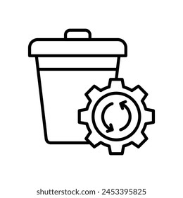 Waste Management  icon in vector. Logotype
