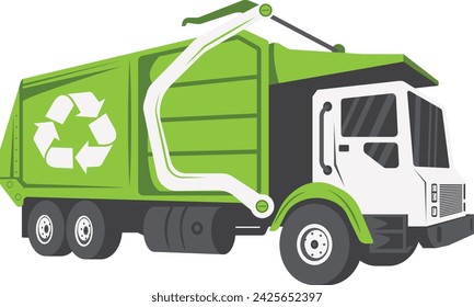 Waste Management Recycle Garbage Truck