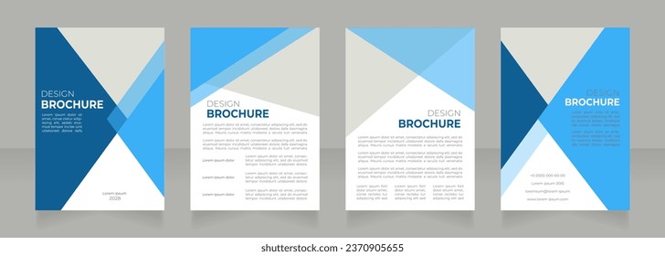 Waste management service promotional blank brochure design. Template set with copy space for text. Premade corporate reports collection. Editable 4 paper pages. Montserrat font used