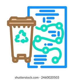 waste management waste sorting color icon vector. waste management waste sorting sign. isolated symbol illustration