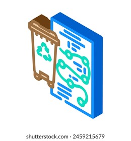 waste management waste sorting isometric icon vector. waste management waste sorting sign. isolated symbol illustration