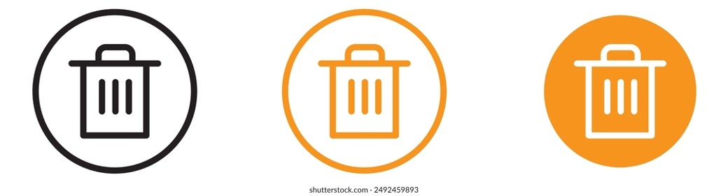 Icono de basura de gestión de residuos para reciclaje y eliminación Gráficos ideales para representar contenedores de basura y eliminación de residuos