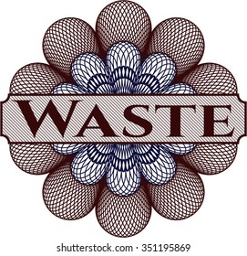 Rosette im Stile von Abfallgeld