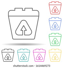 waste multi color style icon. Simple thin line, outline vector of manufacturing icons for ui and ux, website or mobile application