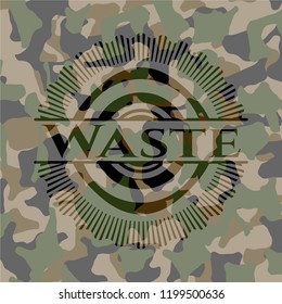 Waste on camouflaged pattern