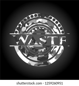 Waste on grey camo pattern