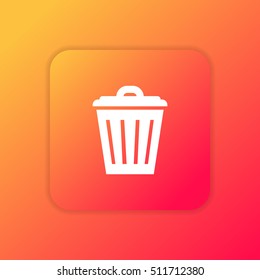 Waste orange bright app ui/ux Icon / Logo design