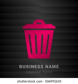 Waste Pink and black silk fashion premium icon / Logo