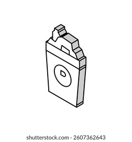 waste plastic isometric icon vector. waste plastic sign. isolated symbol illustration
