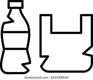 Residuos de plástico Nuevo Vector de diseño de iconos creativos