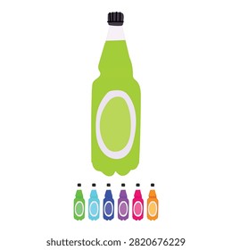 waste plastic soda bottle cartoon. reuse beverage, packaging container, carbonated disposable waste plastic soda bottle sign vector 