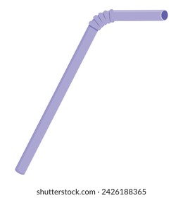 Waste plastic stick icon cartoon vector. For drinking cocktail. Separation can