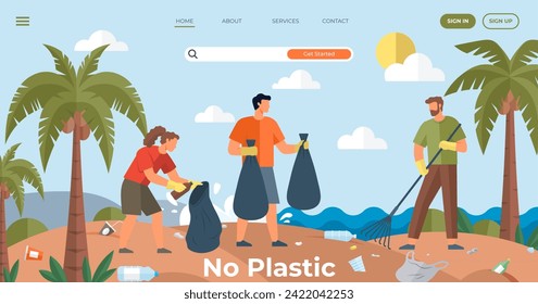 Waste pollution vector illustration. Plastic pollution and waste contamination are major concerns for environmental conservation The landfill overflowed with rubbish and garbage, causing pollution