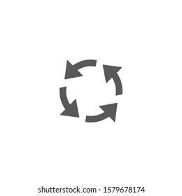 The waste processing icon. Bio symbol. Flat Vector illustration