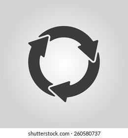 The waste processing icon. Bio symbol. Flat Vector illustration - Shutterstock ID 260580737