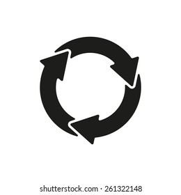 The waste processing icon. Bio symbol. Flat Vector illustration