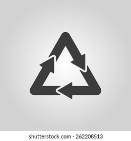 The waste processing icon. Bio symbol. Flat Vector illustration