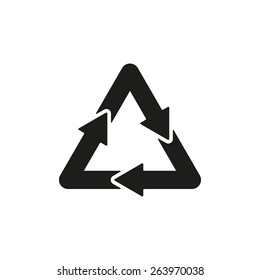 The waste processing icon. Bio symbol. Flat Vector illustration