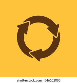 The waste processing icon. Bio symbol. Flat Vector illustration