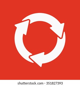 The waste processing icon. Bio symbol. Flat Vector illustration