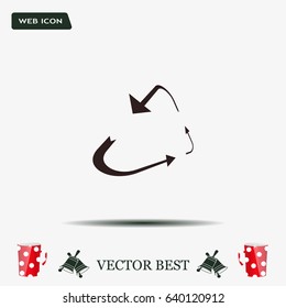 waste processing sign, web icon. vector design