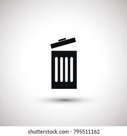 waste, recycle bin, garbage, rubbish vector icon