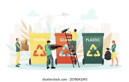 Waste Recycle Design Concept Ecological Solution Stock Vector (Royalty ...