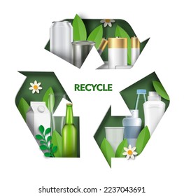 Waste recycle vector icon. Garbage reuse illustration. Environment and ecology protection and save from organic, plastic, glass and electric trash pollution. Refuse management