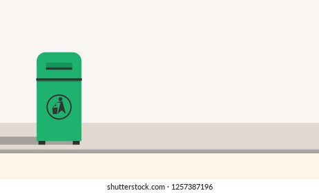 Waste or recycling Bin vector. free space for text. wallpaper. copy space.