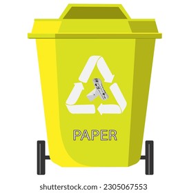 Waste recycling. Collection with types of recyclable Eco-friendly environment vector illustration.