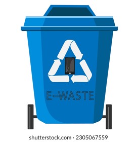 Waste recycling. Collection with types of recyclable Eco-friendly environment vector illustration.