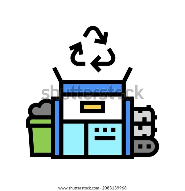 waste recycling color icon vector. waste\
recycling sign. isolated symbol\
illustration