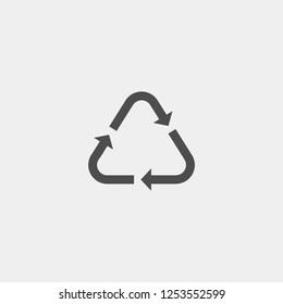 Waste recycling flat vector icon