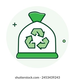 Waste Recycling Icon Showcasing the process of reusing and transforming waste materials into valuable resources.