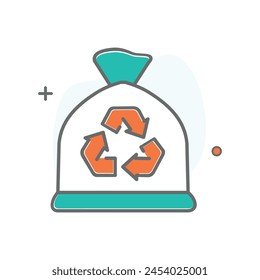 Waste Recycling Icon Showcasing the process of reusing and transforming waste materials into valuable resources.