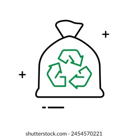 Waste Recycling Icon Showcasing the process of reusing and transforming waste materials into valuable resources.