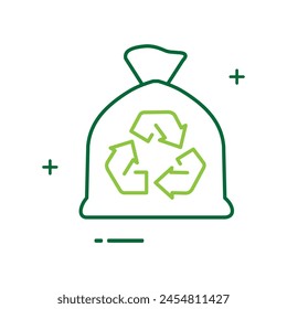 Waste Recycling Icon Showcasing the process of reusing and transforming waste materials into valuable resources.