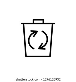 waste recycling icon. Simple thin line, outline vector of eco icons for UI and UX, website or mobile application on white background