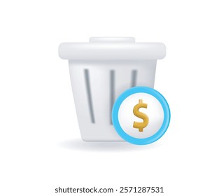 Waste recycling processing budget concept
