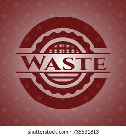 Waste red emblem. Retro
