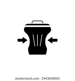 waste reduction concept line icon. Simple element illustration. waste reduction concept outline symbol design.